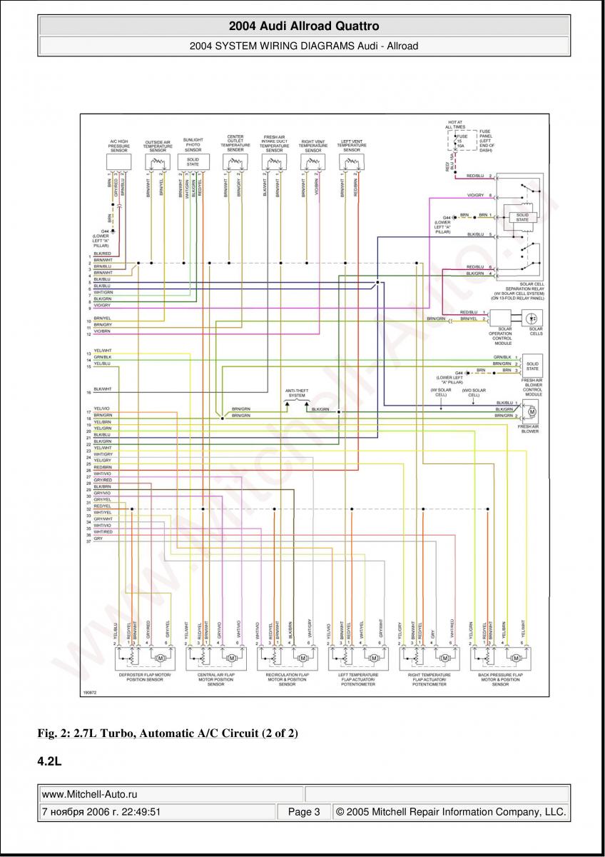 Audi A6 Allroad C5 Quattro wiring diagrams / page 3