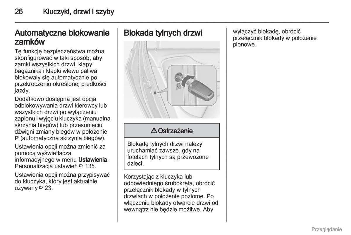 Opel Zafira C Tourer instrukcja obslugi / page 27