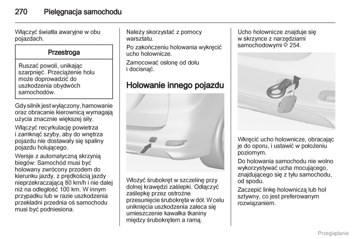 Opel Zafira C Tourer instrukcja obslugi / page 271