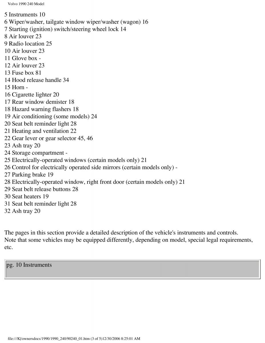 manual  Volvo 240 owners manual / page 7