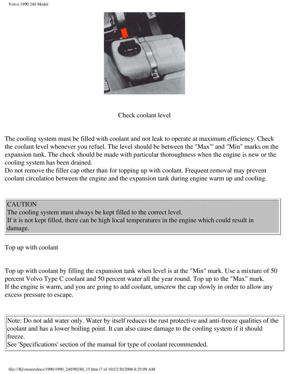 Volvo 240 owners manual / page 99