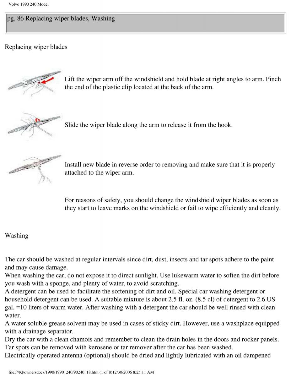 Volvo 240 owners manual / page 115