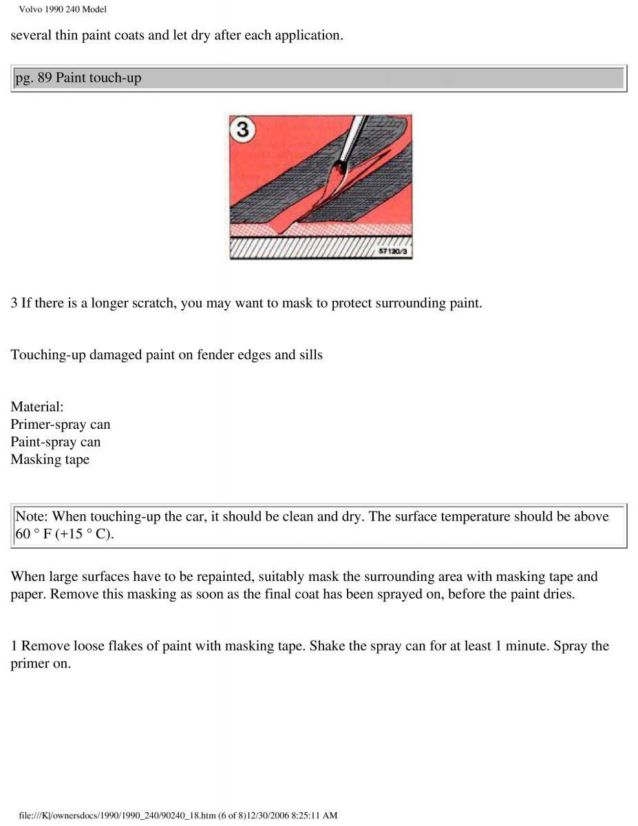 Volvo 240 owners manual / page 120