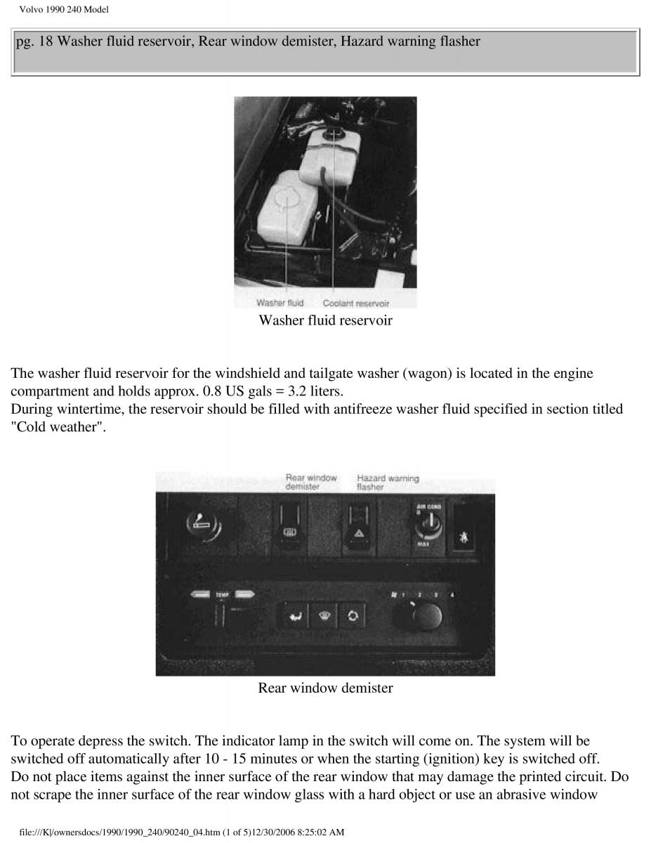 Volvo 240 owners manual / page 21