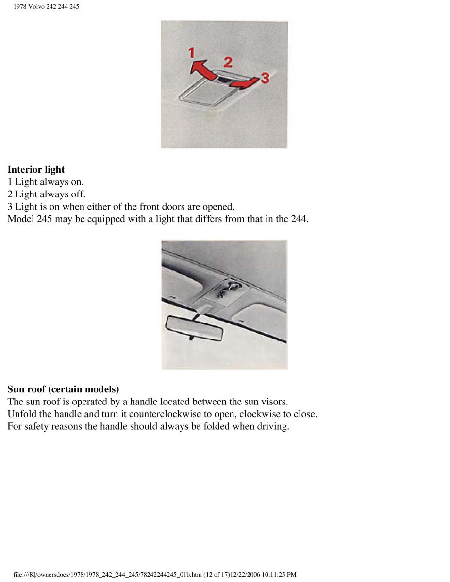Volvo 242 244 245 owners manual / page 31