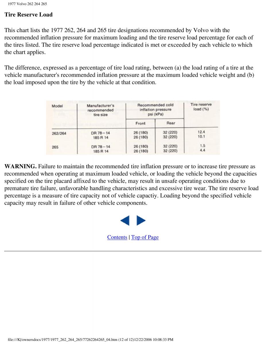 Volvo 262 264 265 owners manual / page 97