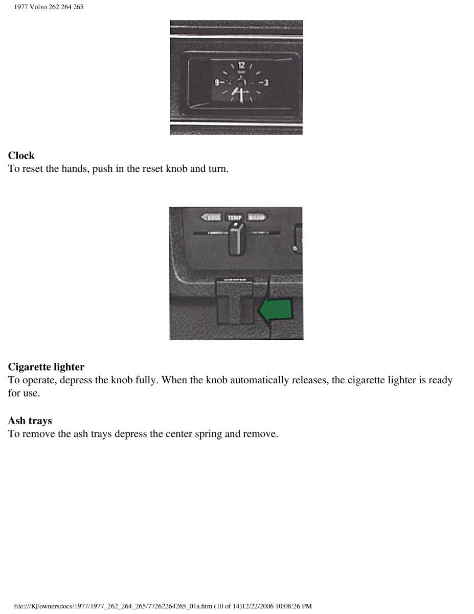 manual  Volvo 262 264 265 owners manual / page 14