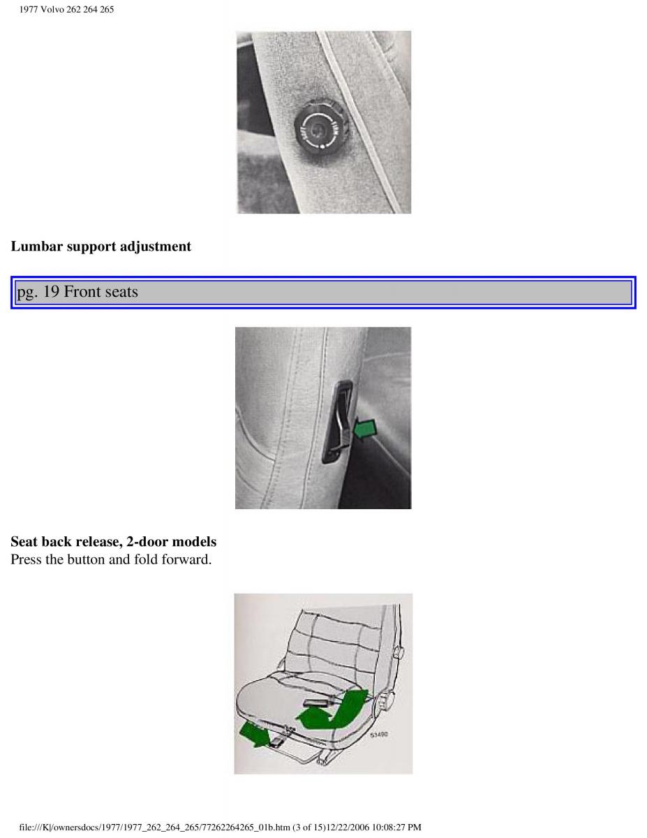 manual  Volvo 262 264 265 owners manual / page 21