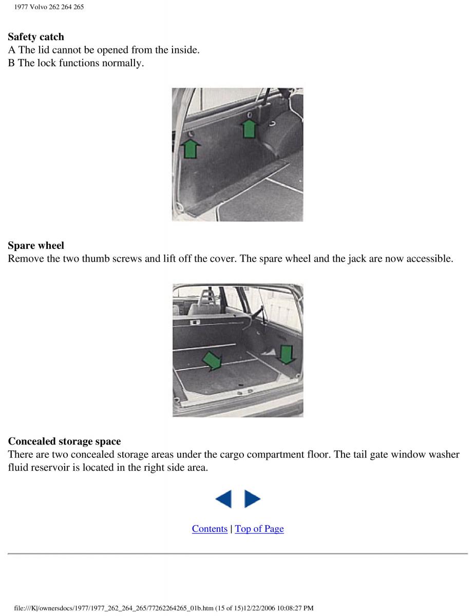 Volvo 262 264 265 owners manual / page 33