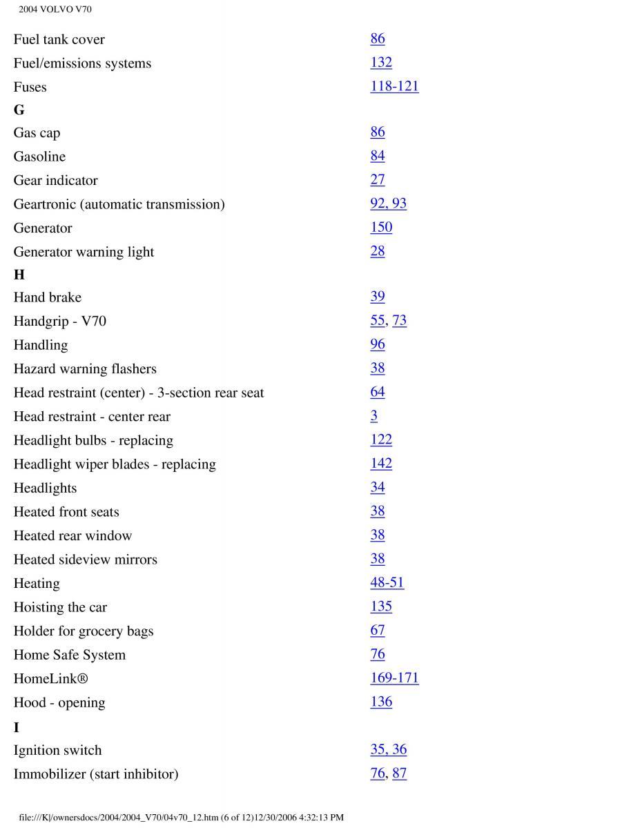 manual  Volvo V70 II 2 owners manual / page 254