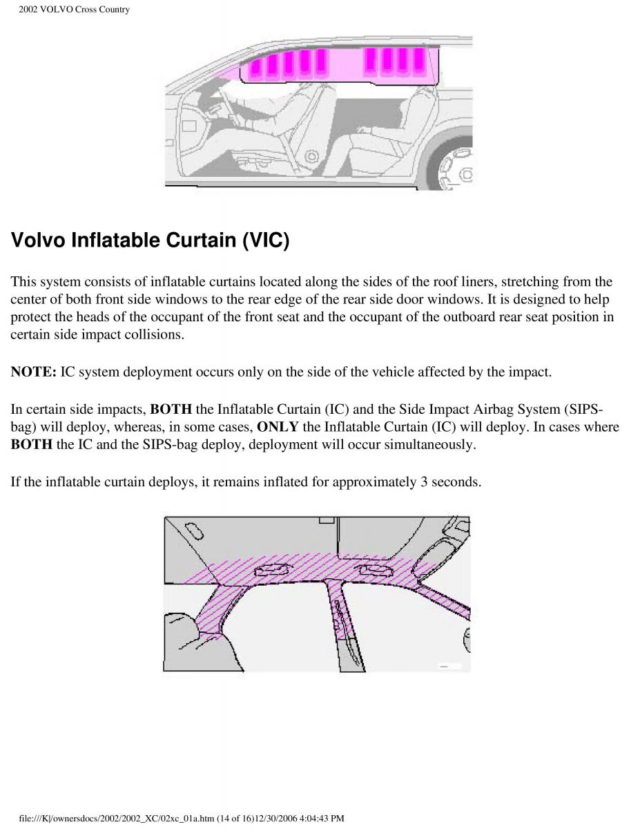 Volvo XC70 Cross Country owners manual / page 19