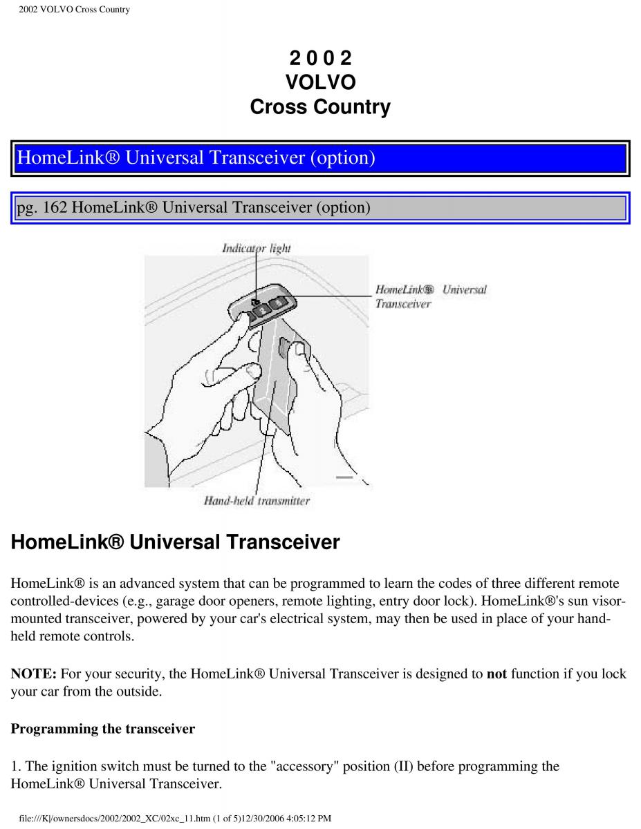 Volvo XC70 Cross Country owners manual / page 236