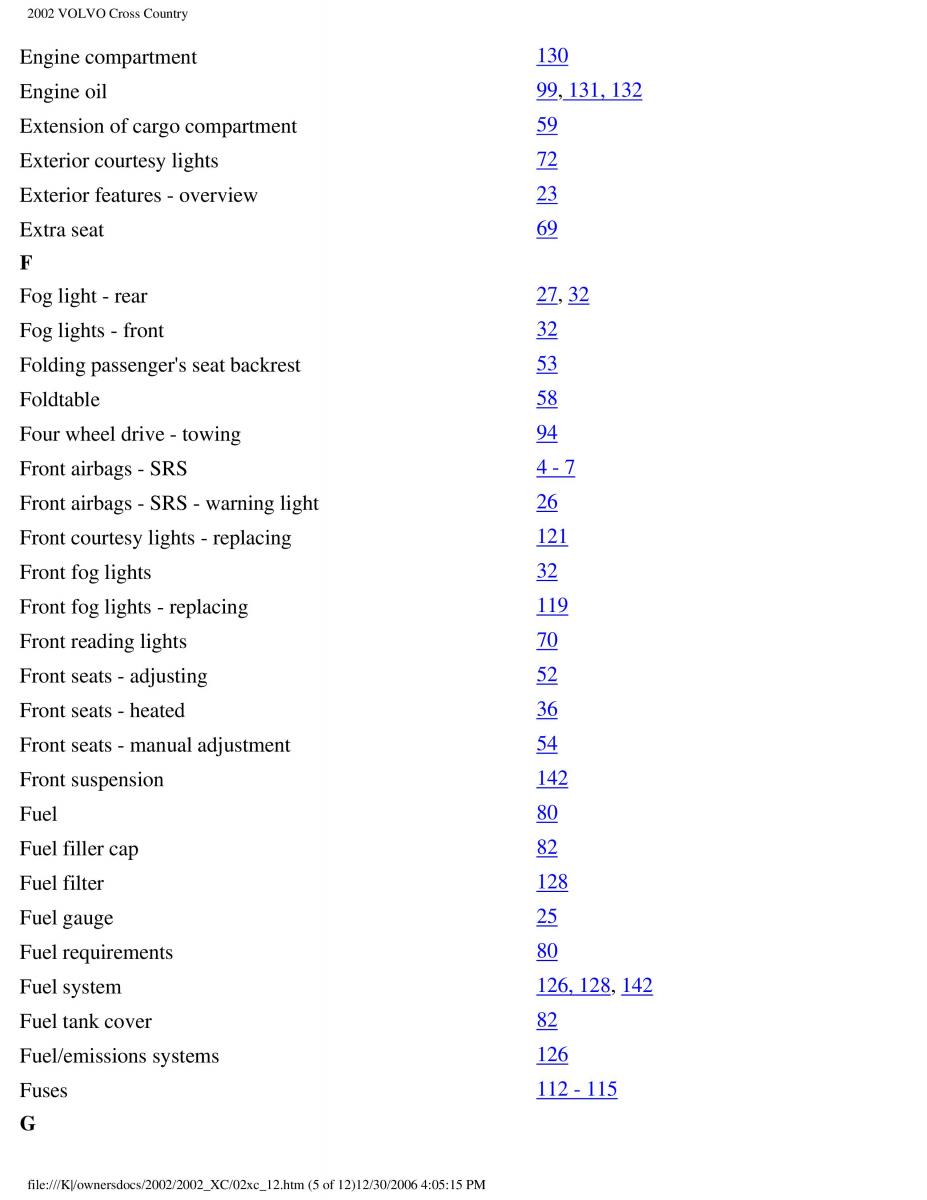 Volvo XC70 Cross Country owners manual / page 245