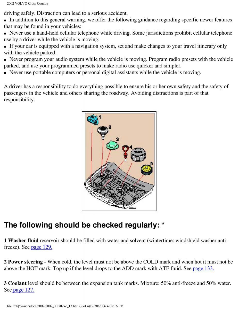 manual  Volvo XC70 Cross Country owners manual / page 254