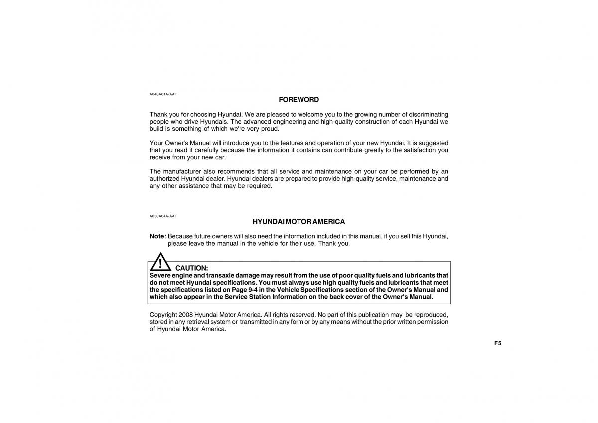Hyundai Tucson I 1 owners manual / page 6