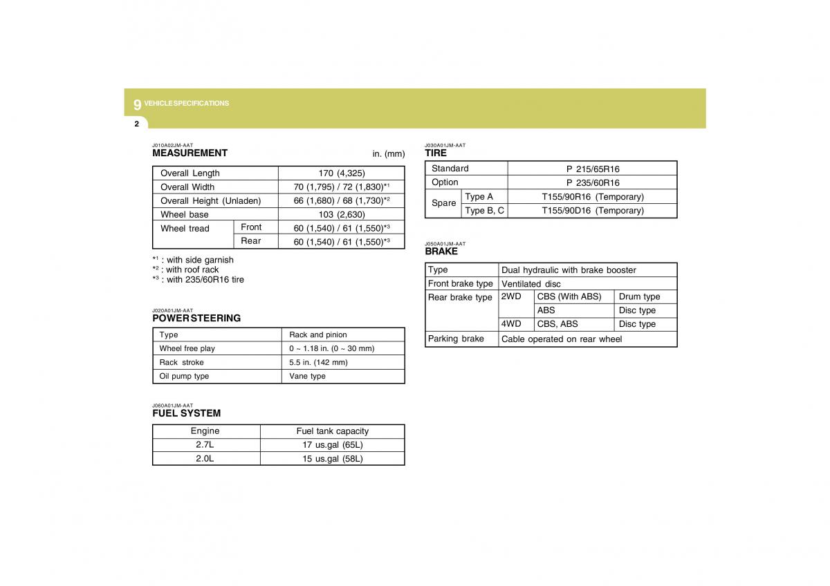 instrukcja obsługi Hyundai Tucson Hyundai Tucson I 1 owners manual / page 265