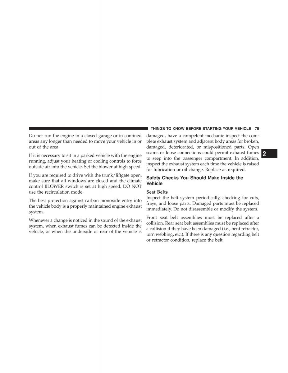 Jeep Wrangler TJ 2007 owners manual / page 77