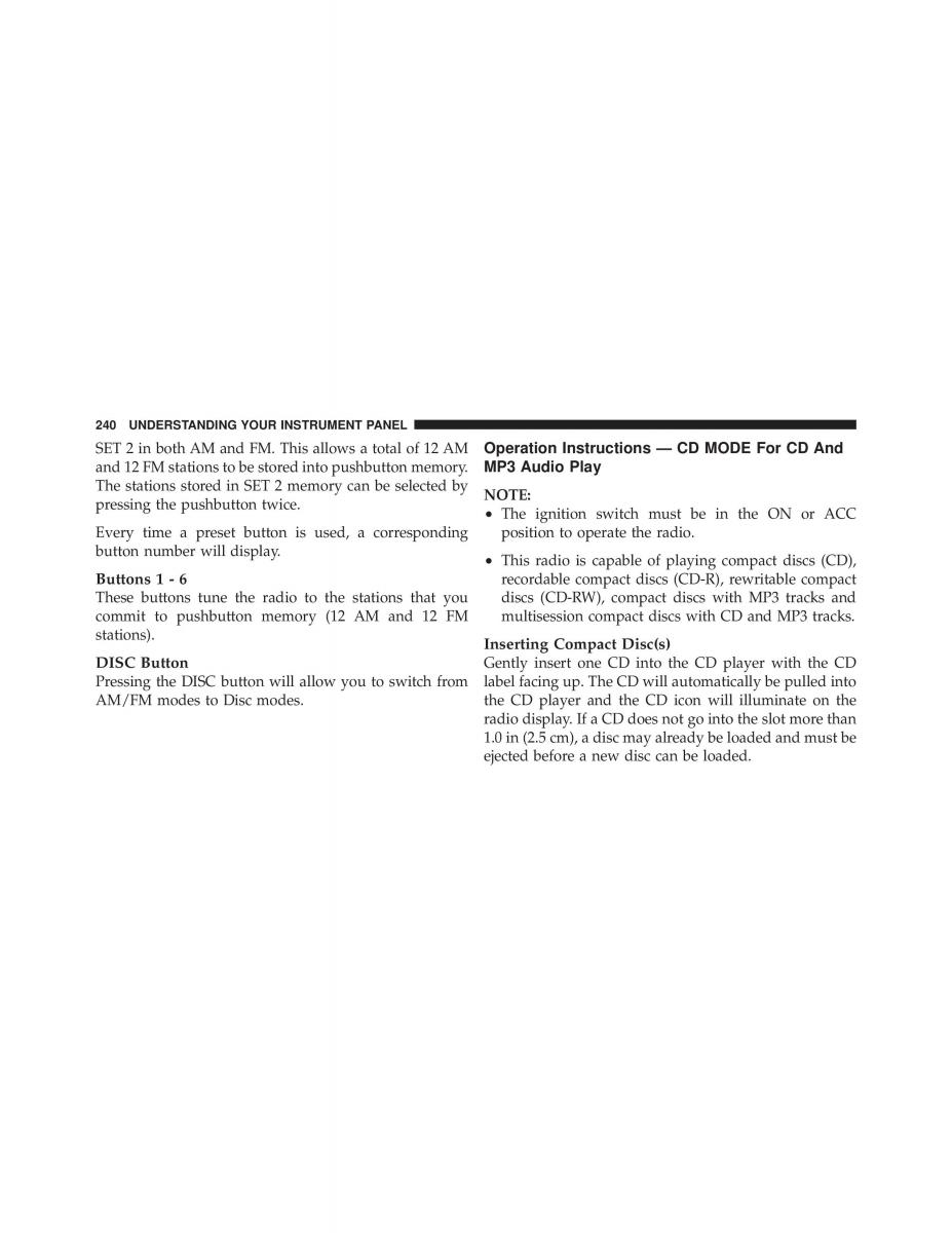 Jeep Wrangler TJ 2007 owners manual / page 242