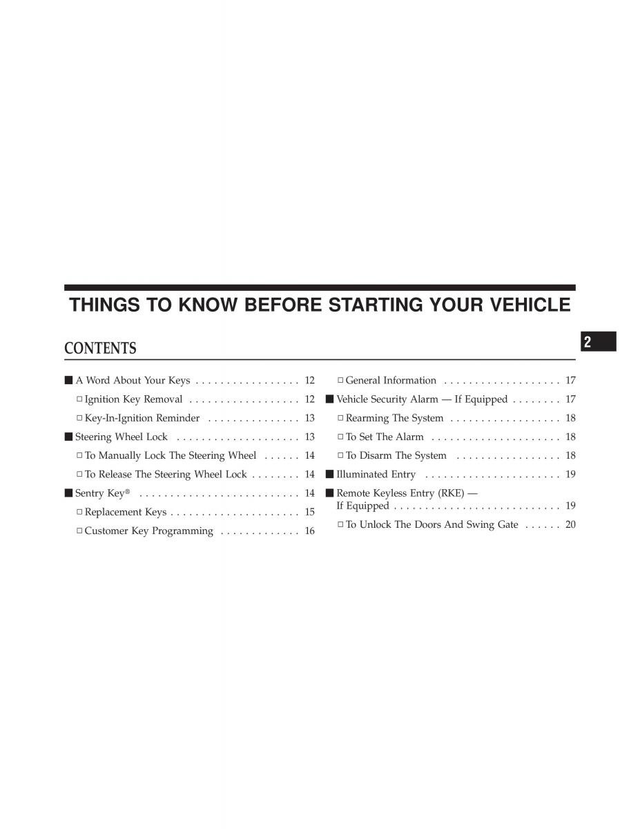 Jeep Wrangler TJ 2007 owners manual / page 11