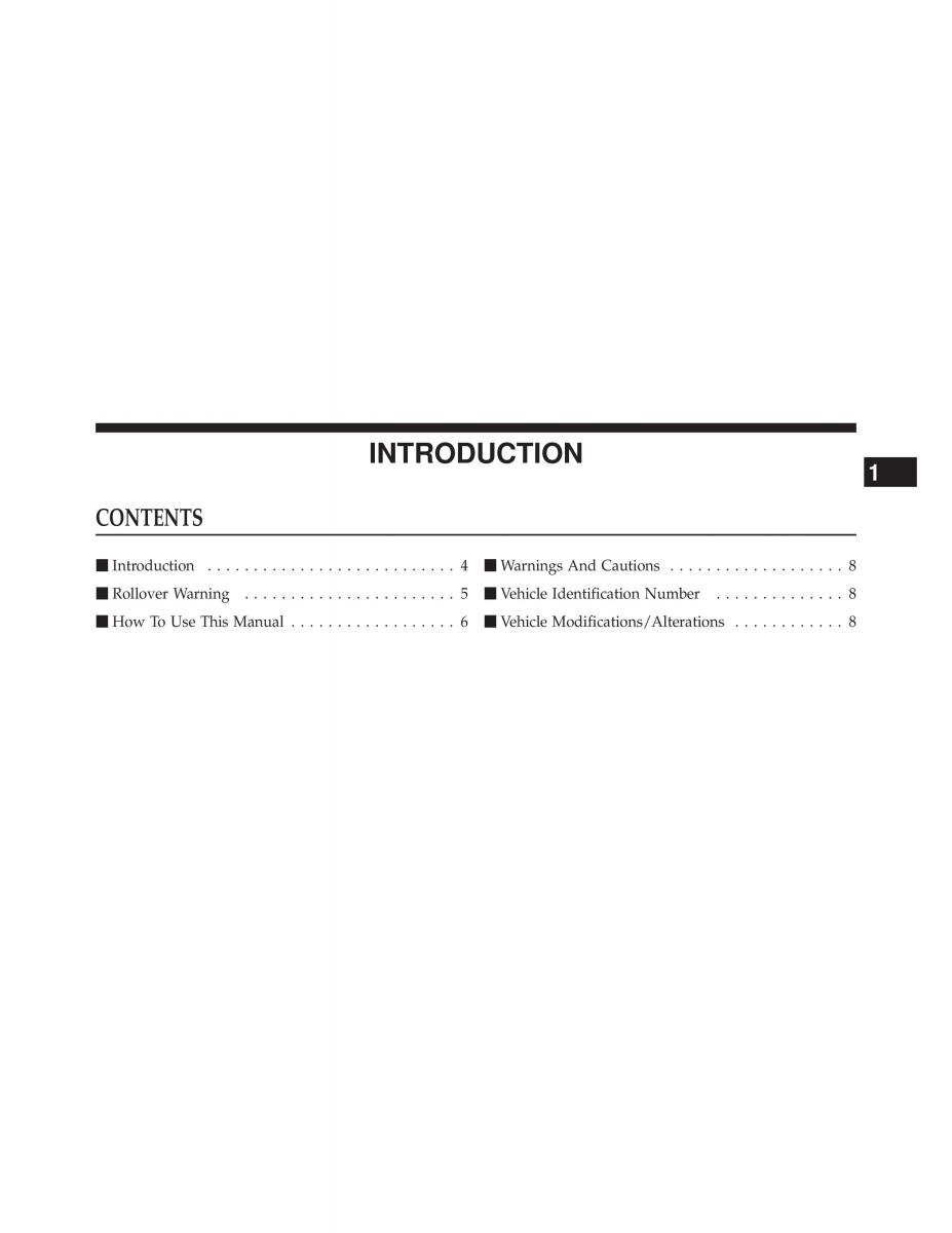 Jeep Wrangler TJ 2007 owners manual / page 5