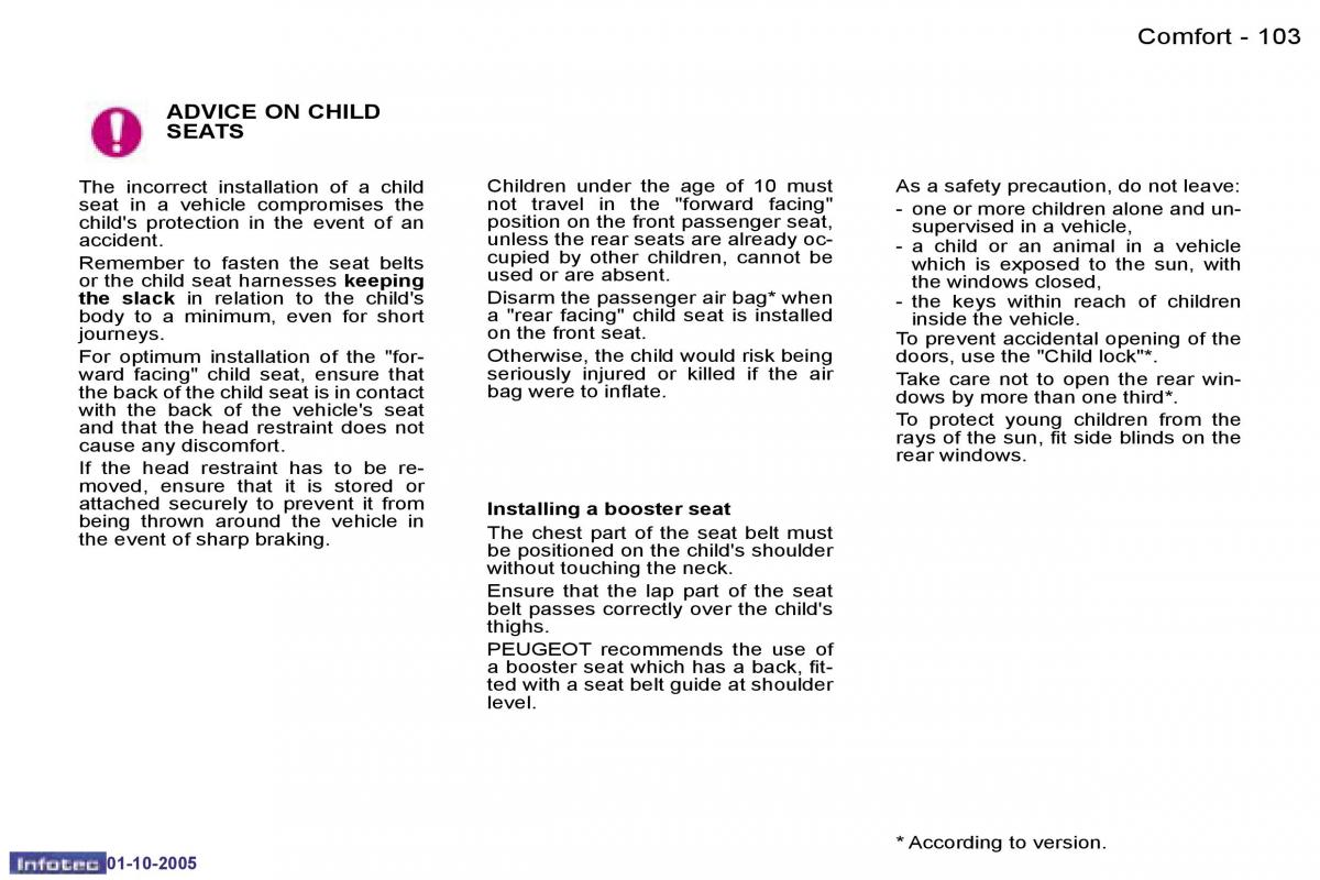 Peugeot 1007 owners manual / page 6