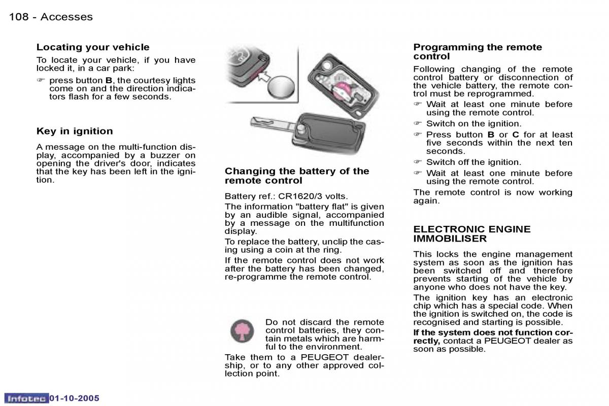 Peugeot 1007 owners manual / page 14