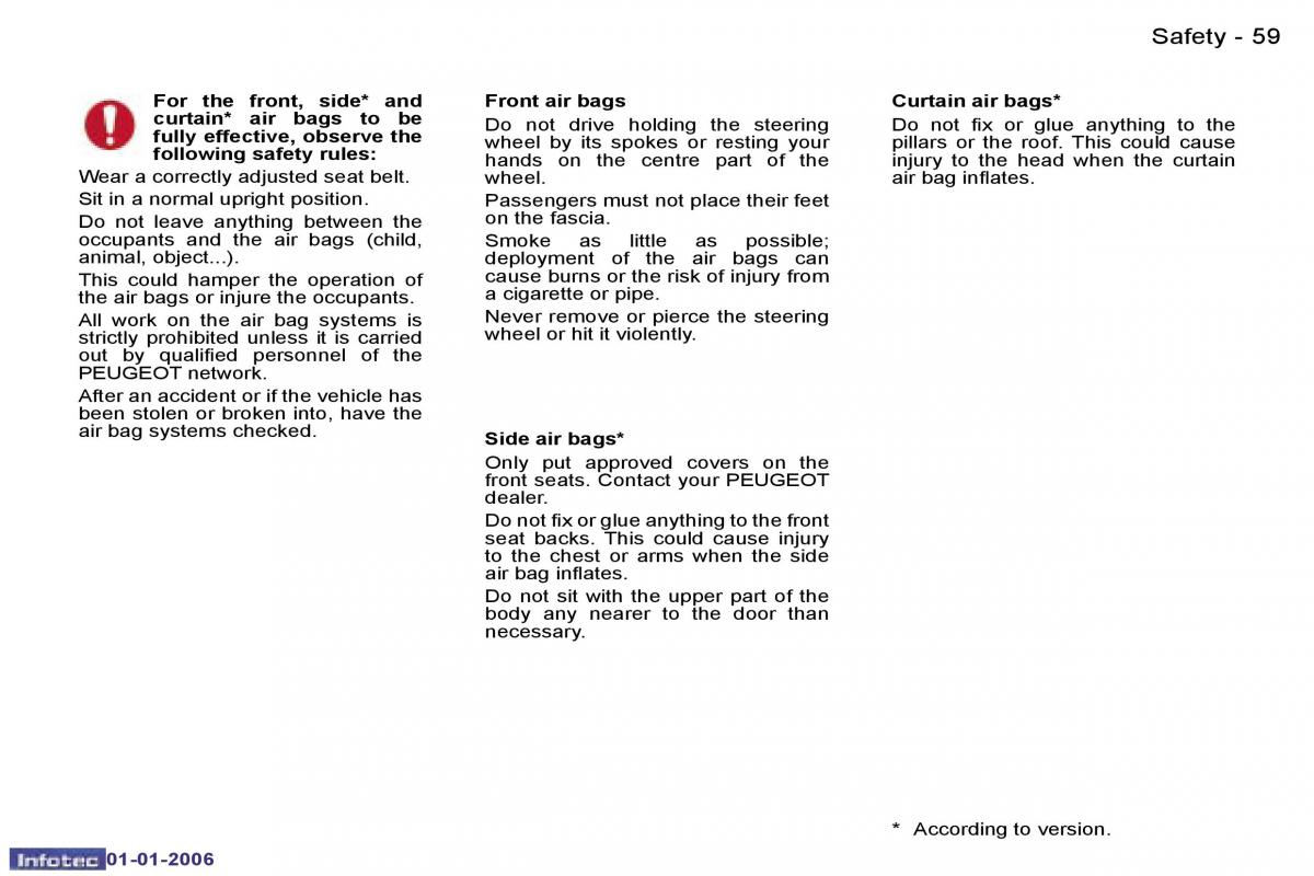 manual Peugeot 107 Peugeot 107 owners manual / page 57