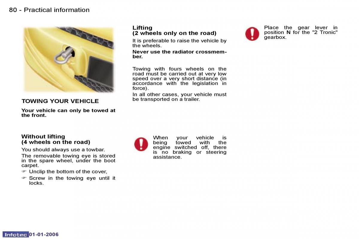 Peugeot 107 owners manual / page 80