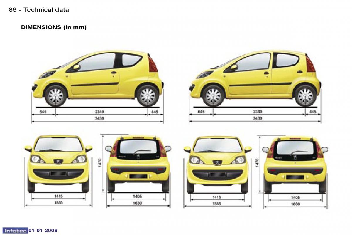 Peugeot 107 owners manual / page 86