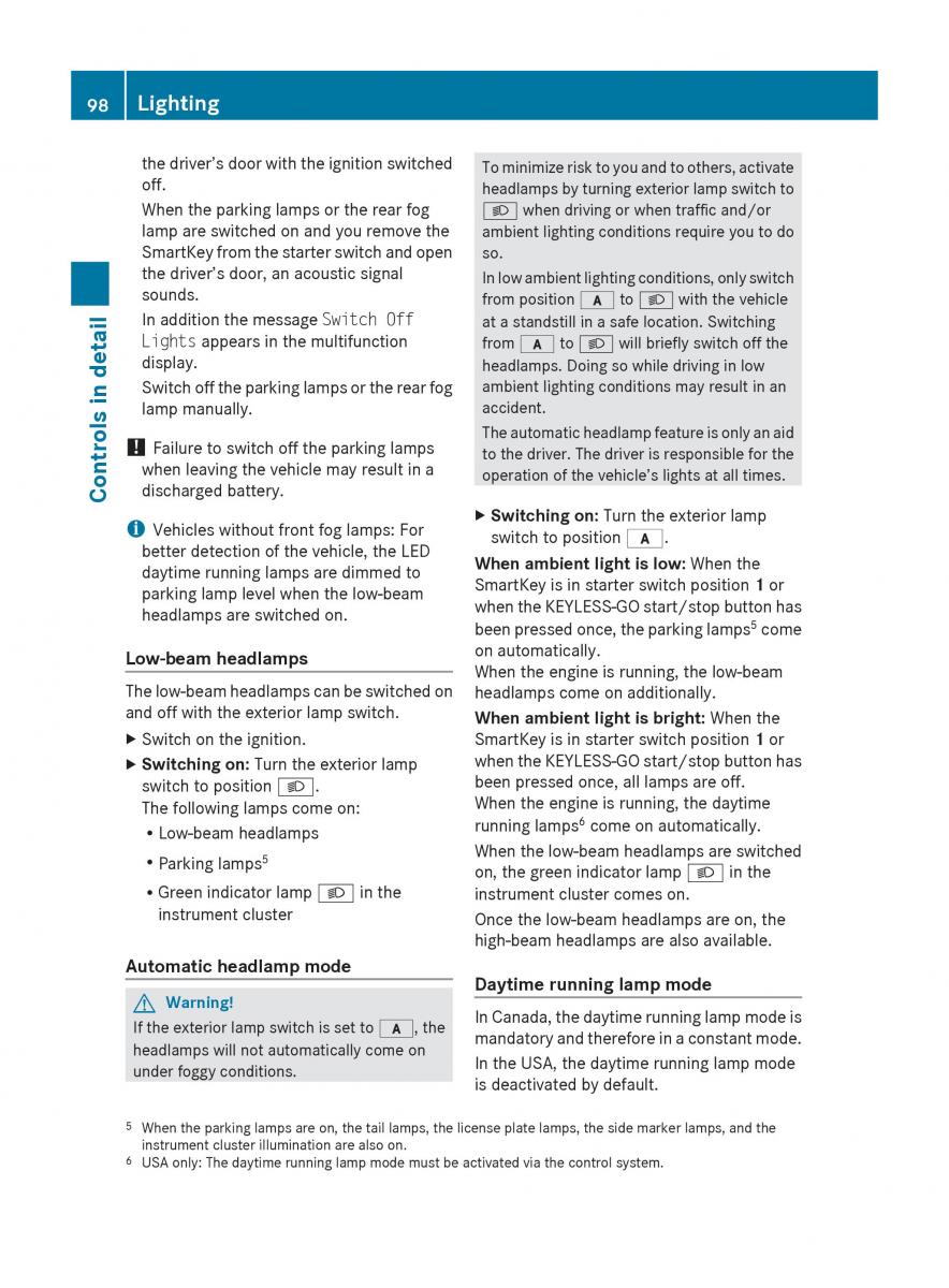 Mercedes Benz E Class W212 2010 owners manual / page 100