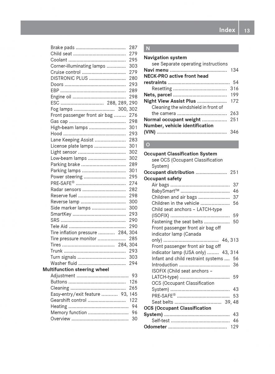 Mercedes Benz E Class W212 2010 owners manual / page 15