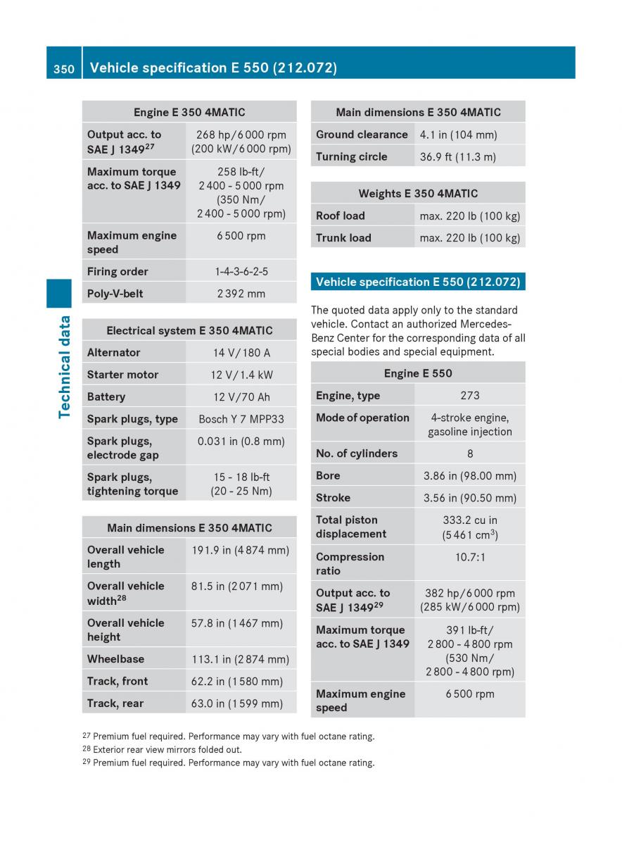 Mercedes Benz E Class W212 2010 owners manual / page 352