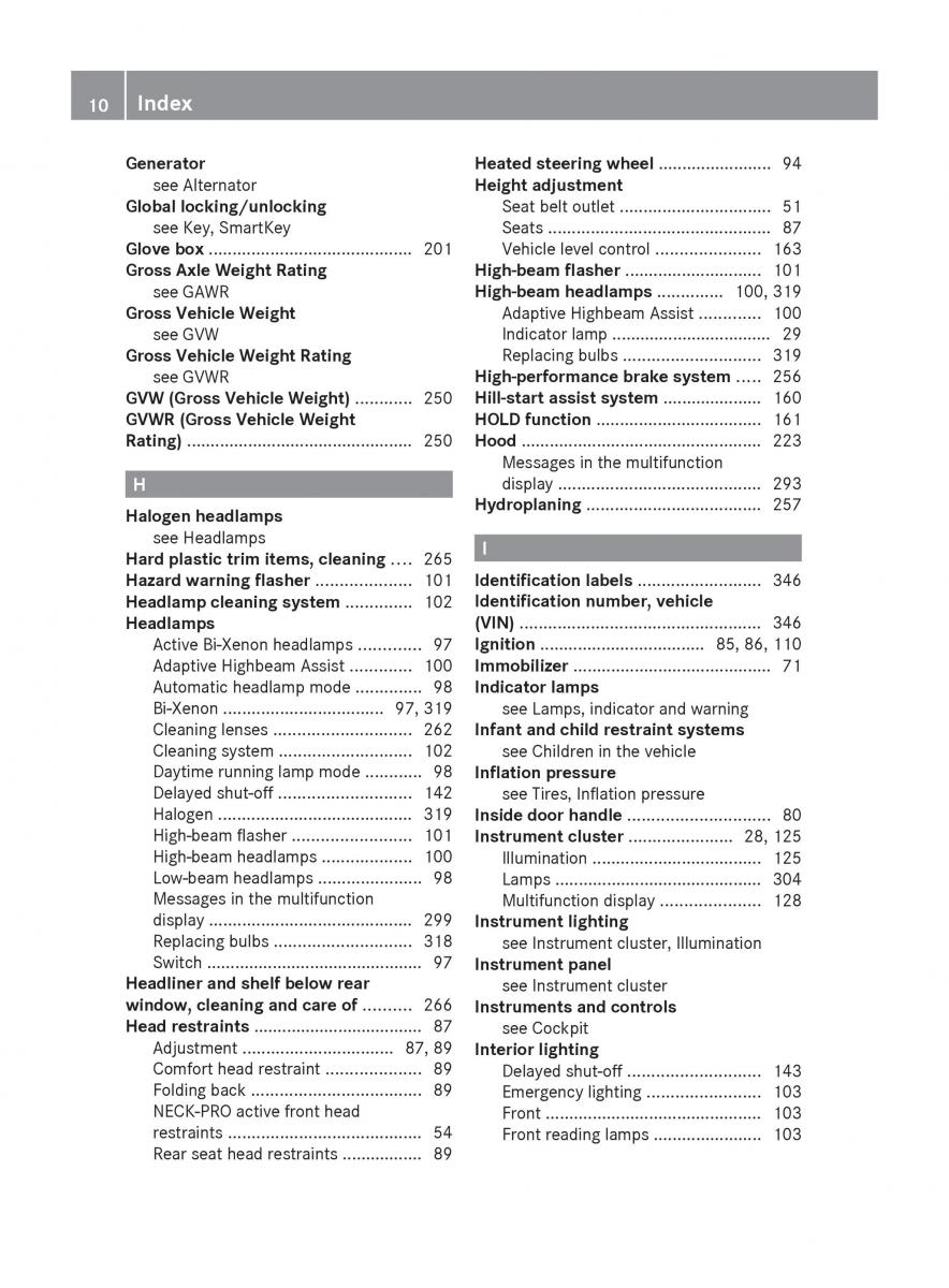 Mercedes Benz E Class W212 2010 owners manual / page 12