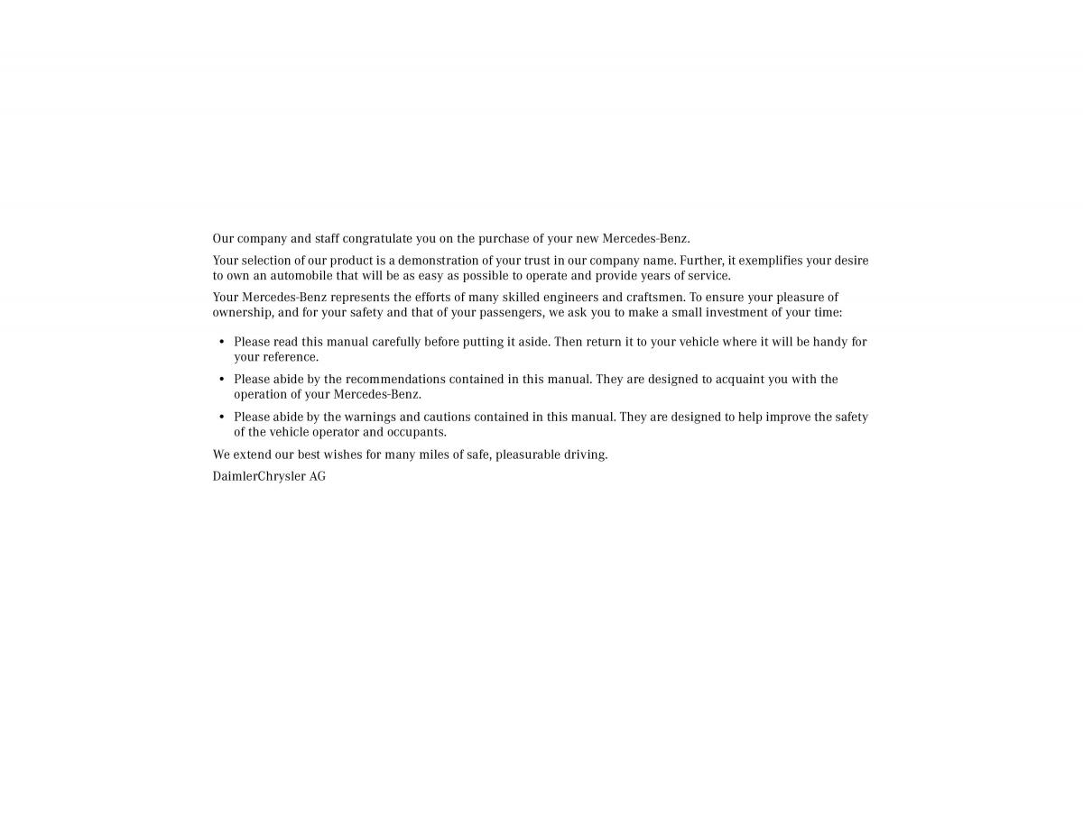 Mercedes Benz CL C215 2000 owners manual / page 3
