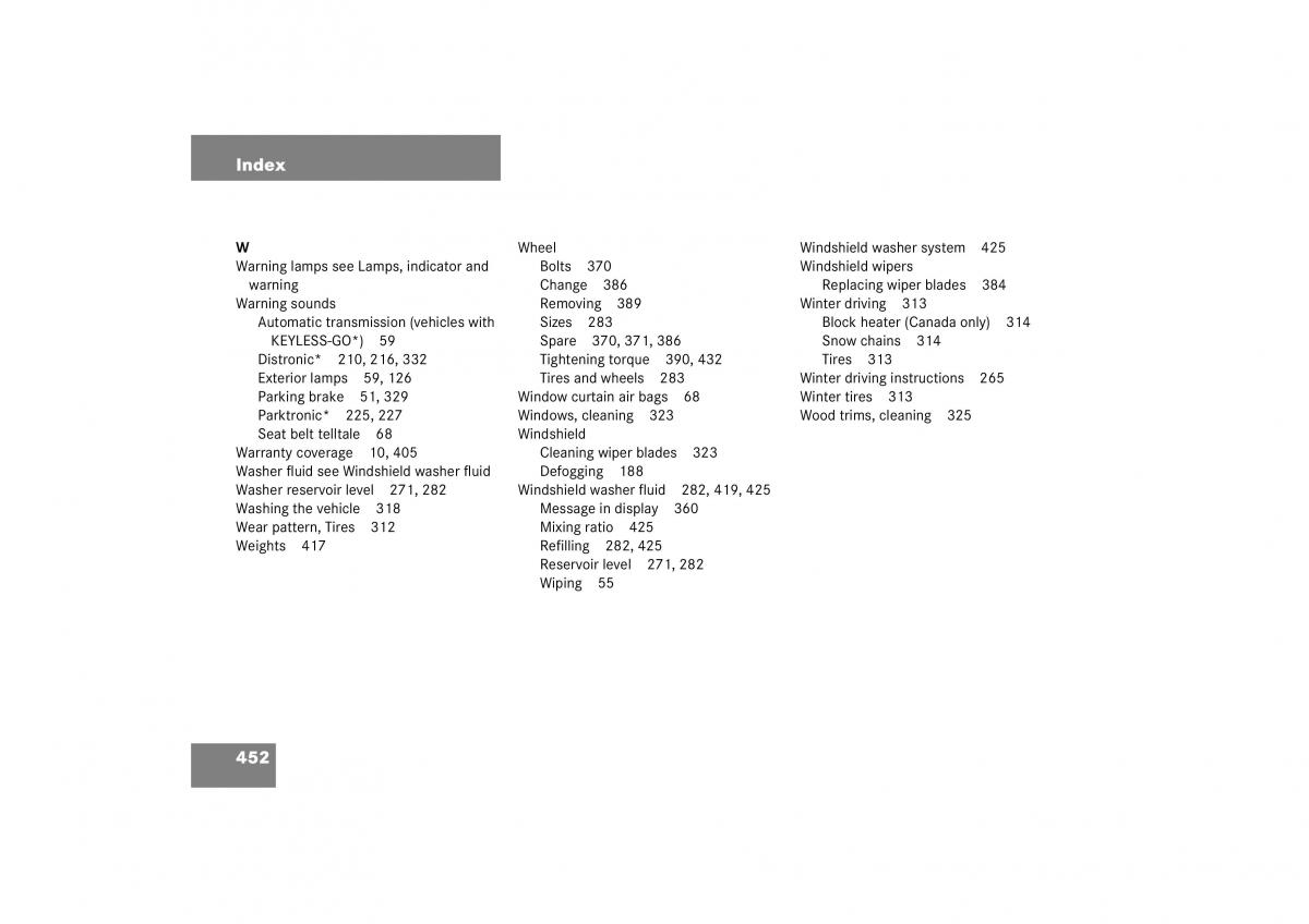 Mercedes Benz CL C215 2006 owners manual / page 453