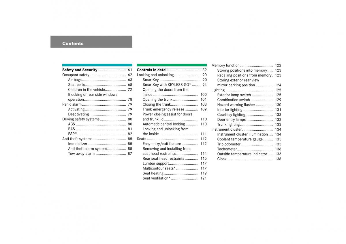 Mercedes Benz CL C215 2006 owners manual / page 5