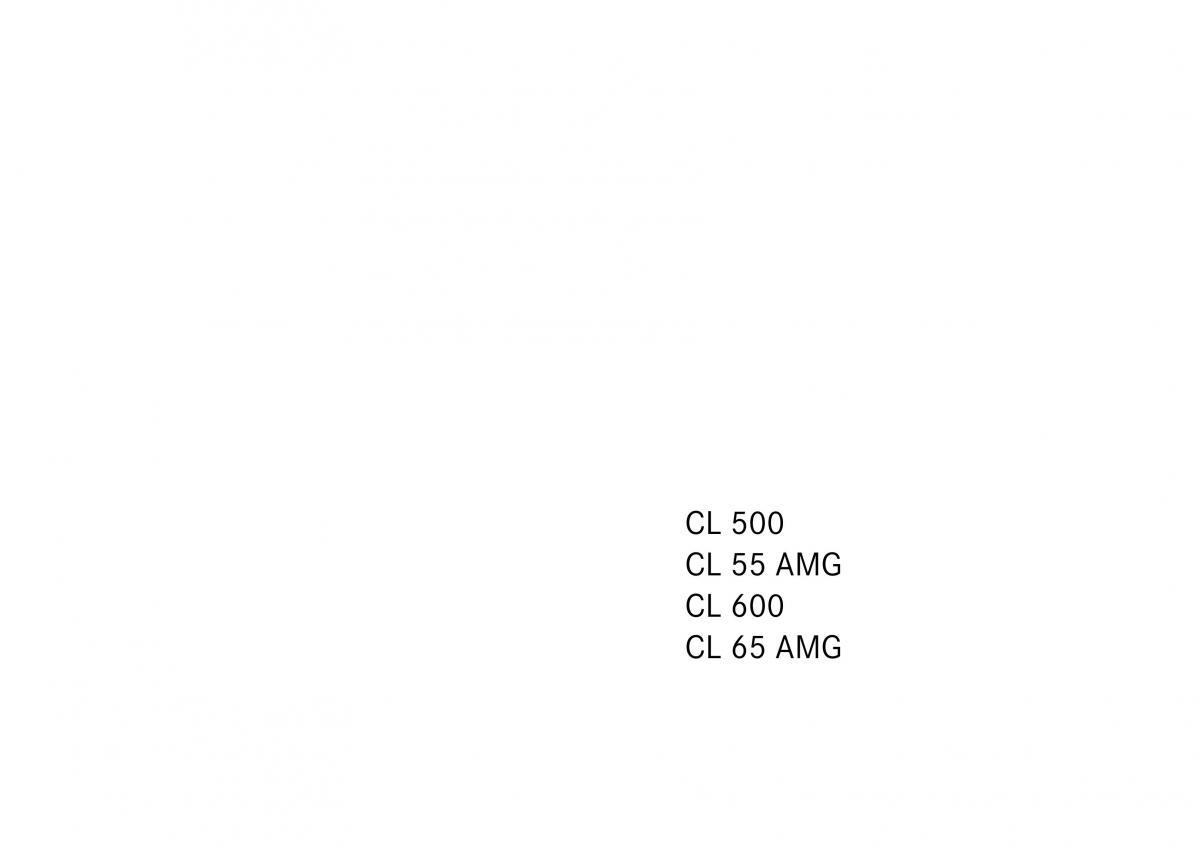 Mercedes Benz CL C215 2006 owners manual / page 2