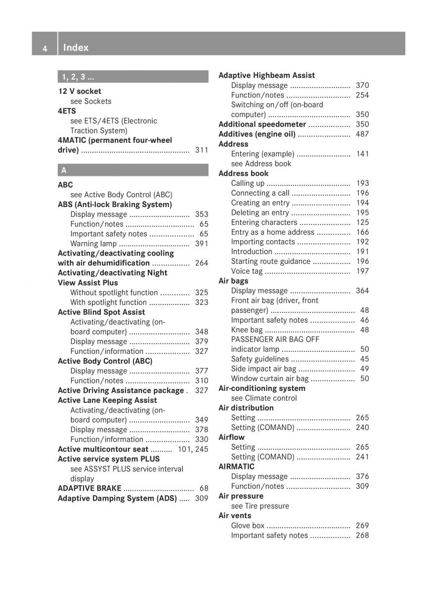 Mercedes Benz CL C216 2014 owners manual / page 6