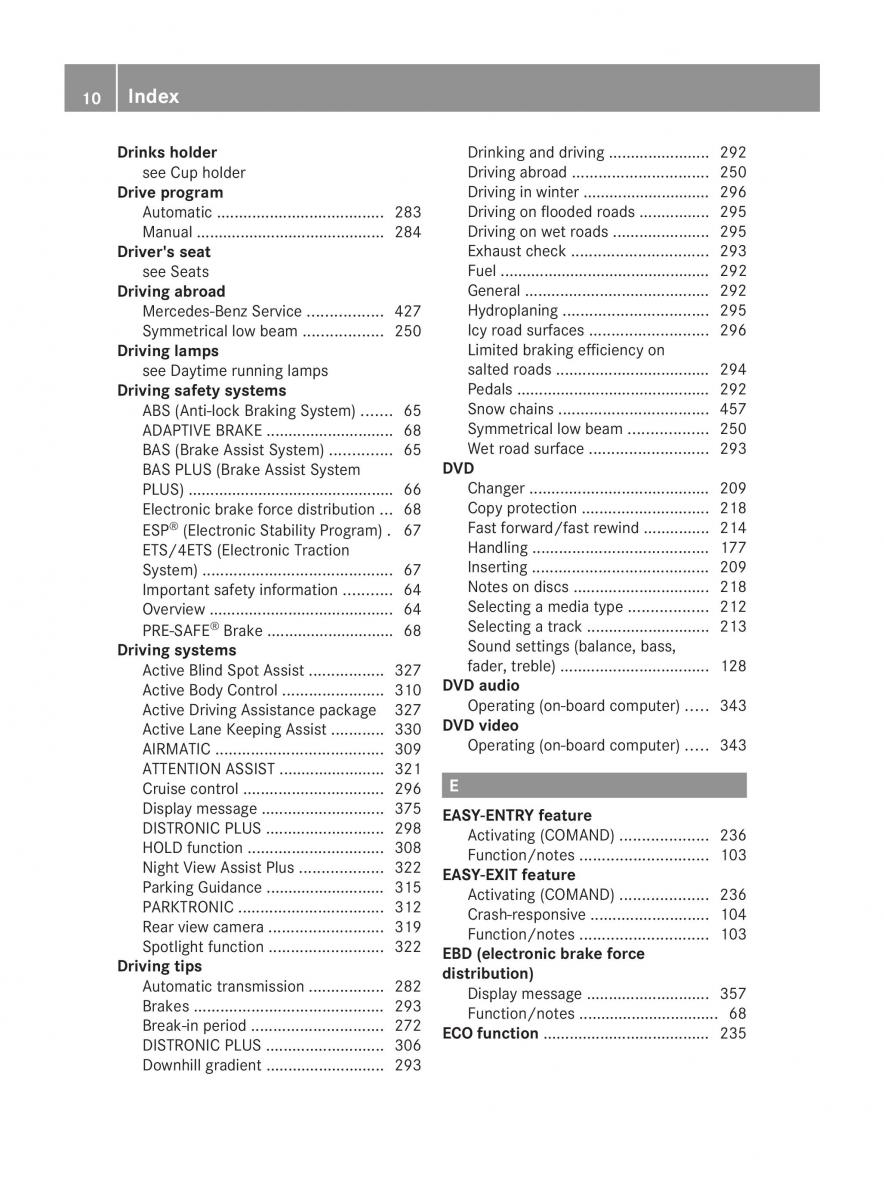 Mercedes Benz CL C216 2014 owners manual / page 12