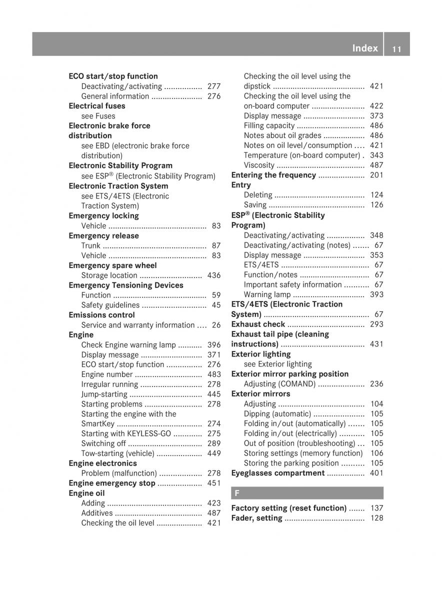 Mercedes Benz CL C216 2014 owners manual / page 13