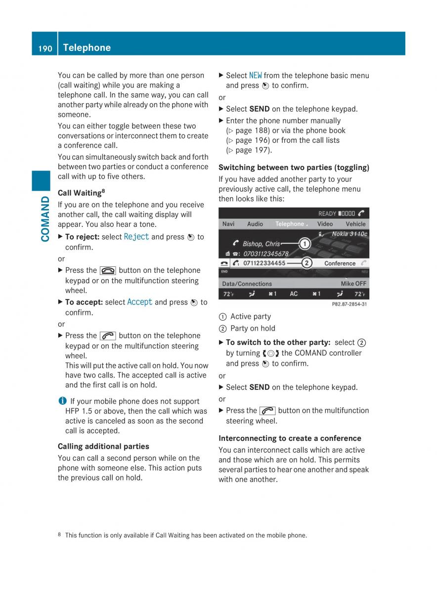 Mercedes Benz CL C216 2014 owners manual / page 192