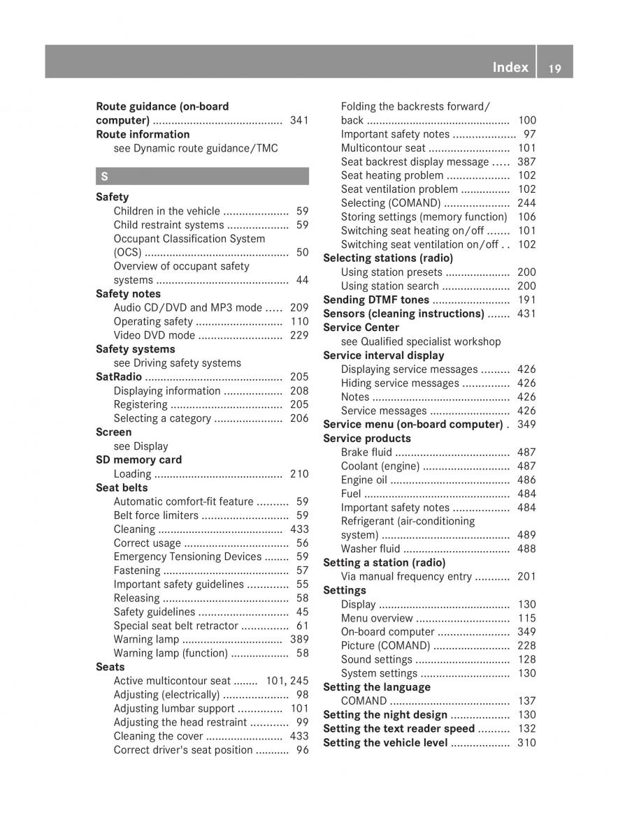 Mercedes Benz CL C216 2014 owners manual / page 21