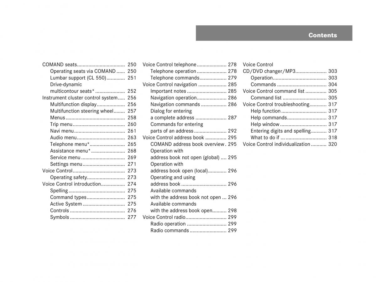 Mercedes Benz CL C216 owners manual / page 8