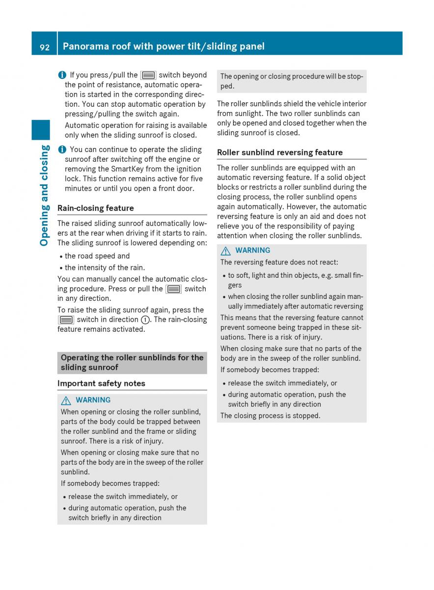 Mercedes Benz CLA C117 owners manual / page 94