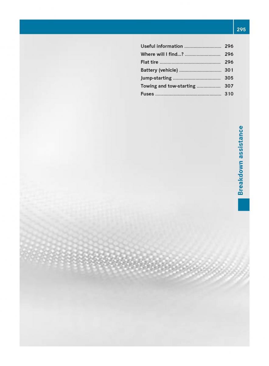Mercedes Benz CLA C117 owners manual / page 297