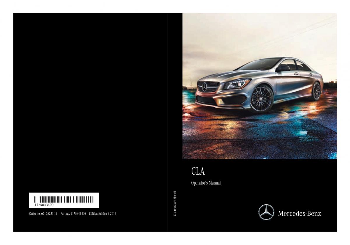 Mercedes Benz CLA C117 owners manual / page 1