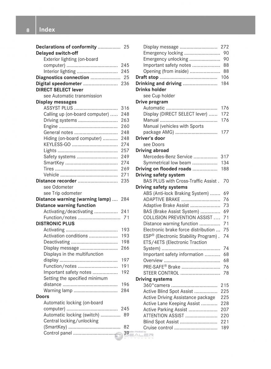 Mercedes Benz E Class W212 2014 owners manual / page 10
