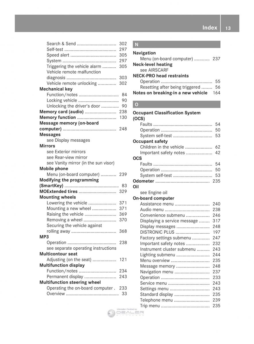 Mercedes Benz E Class W212 2014 owners manual / page 15