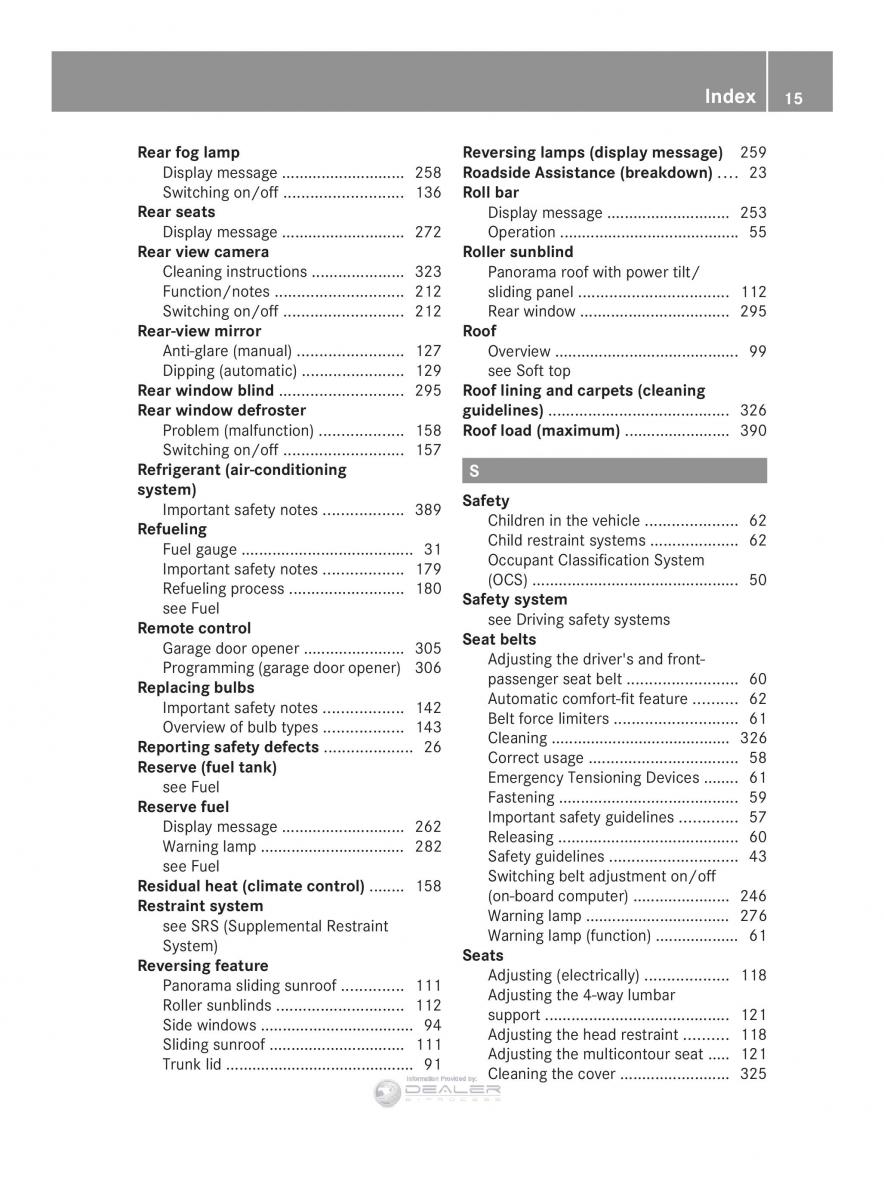 Mercedes Benz E Class W212 2014 owners manual / page 17
