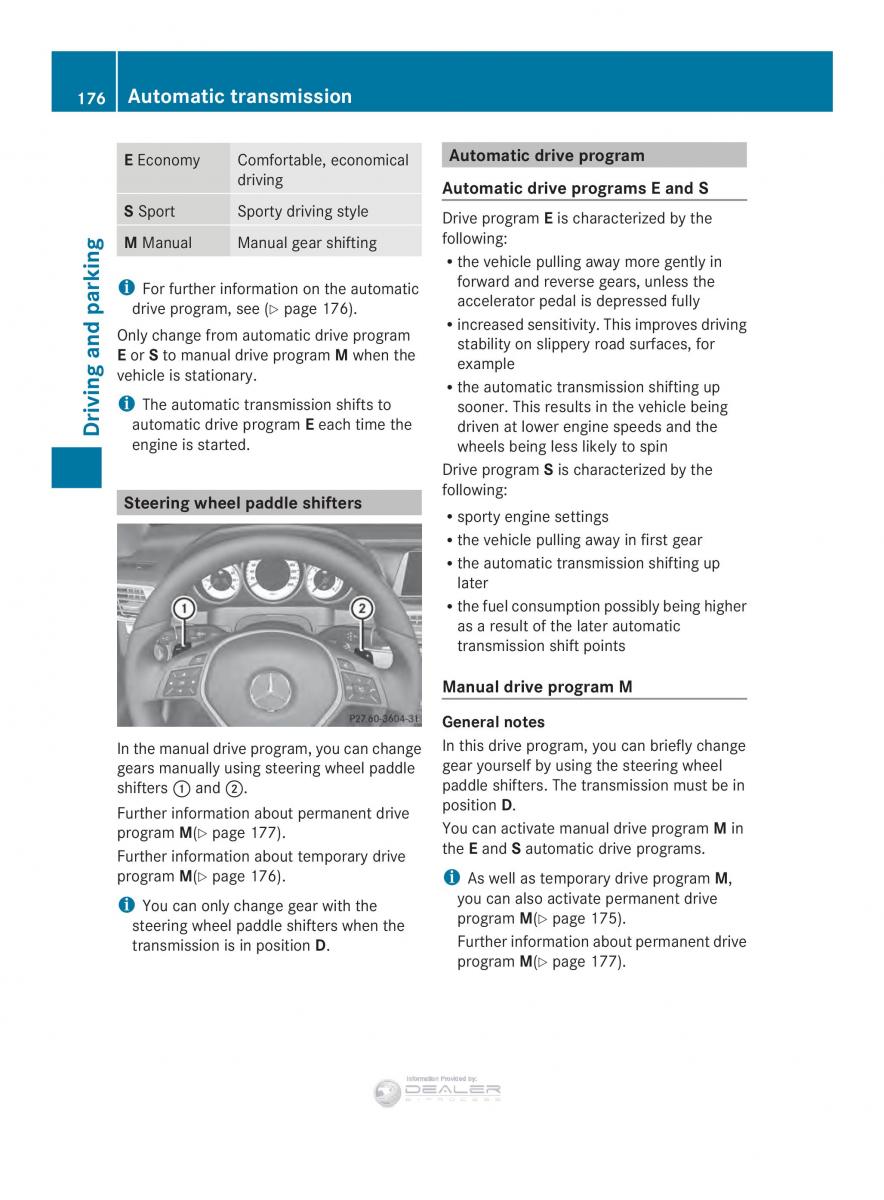 Mercedes Benz E Class W212 2014 owners manual / page 178